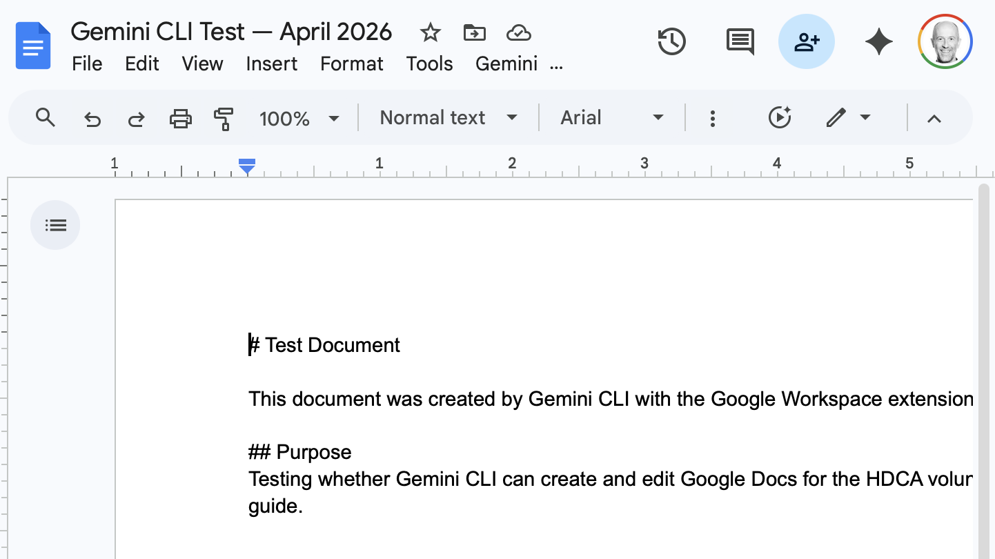 Doc created without Markdown formatting